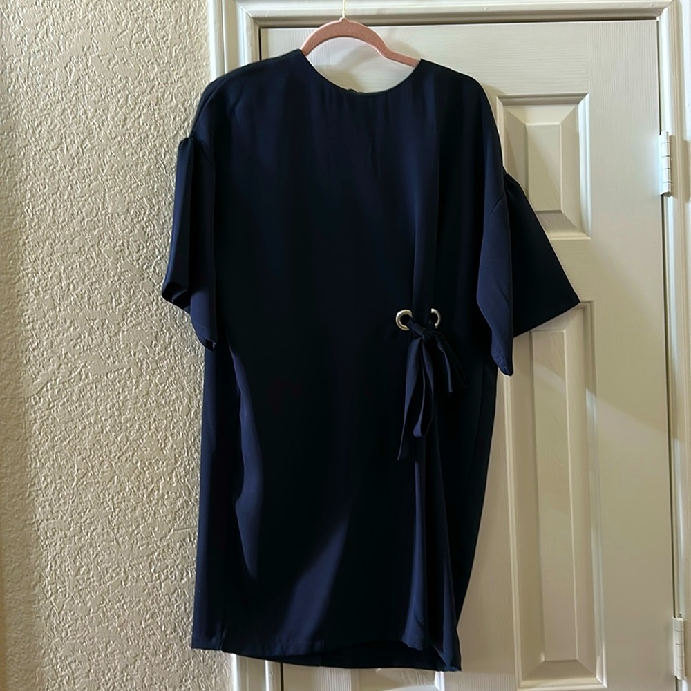 Zara Basic Medium dark navy dress